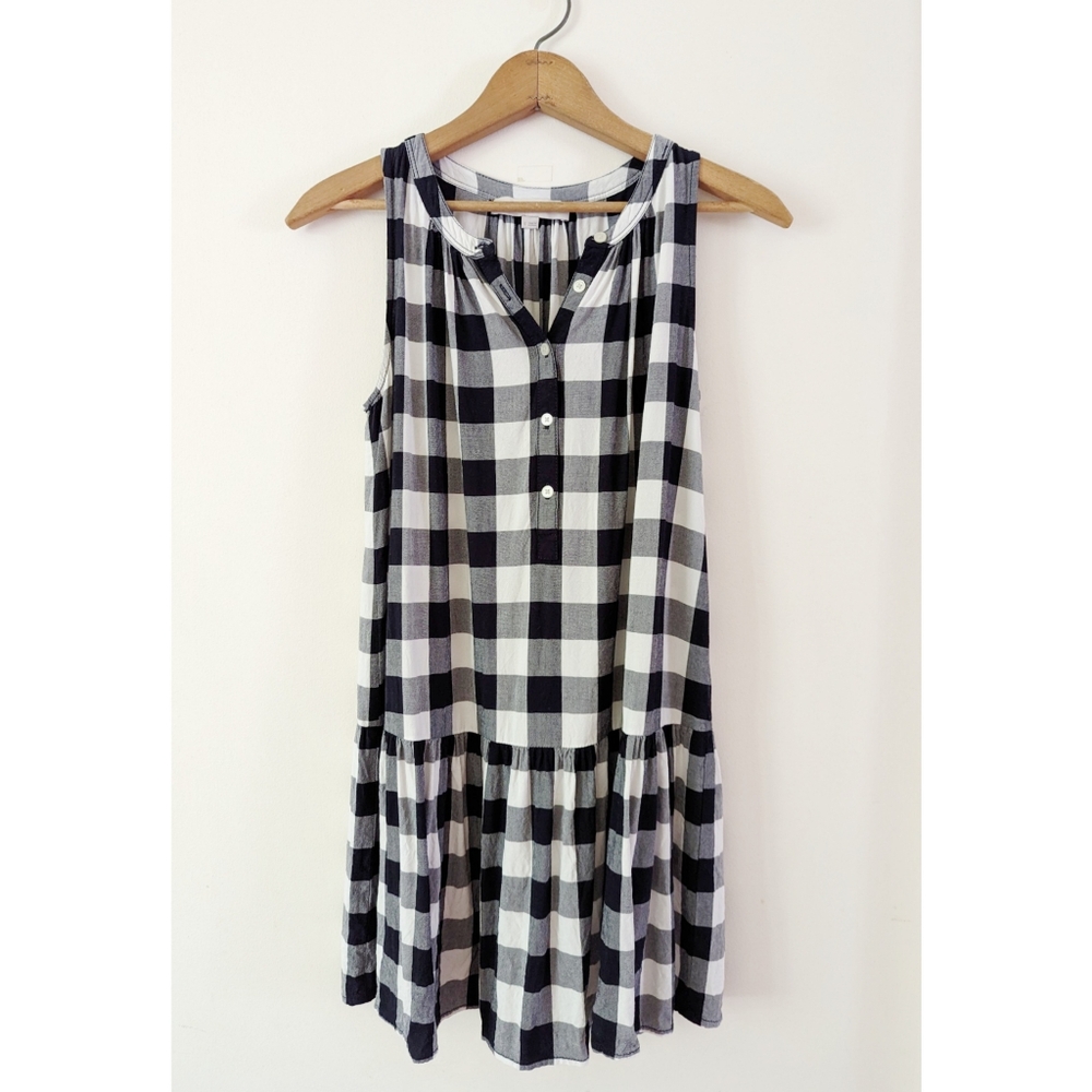 Loft - Drop Waist Buffalo Check Dress - Size S